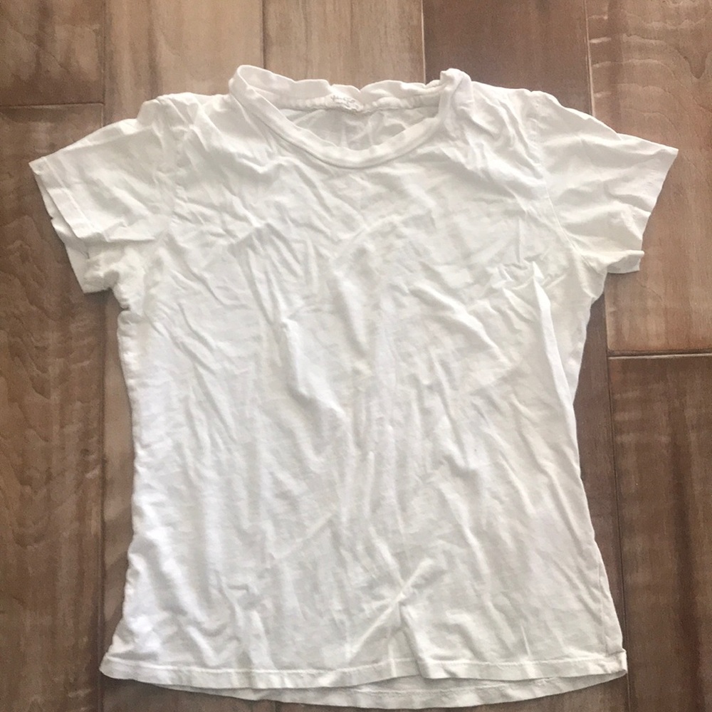 White brandy Melville cropped tee shirt
